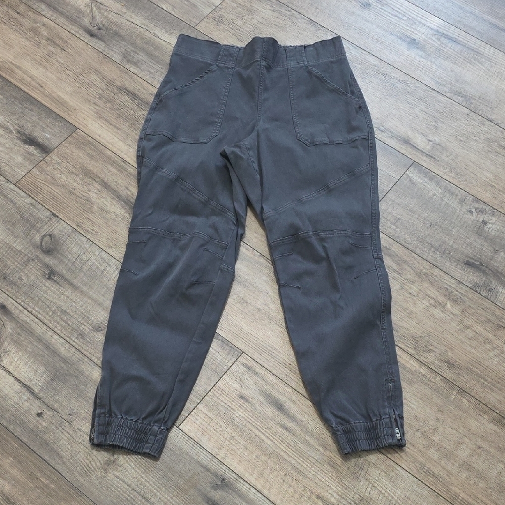 Spanx Stretch Twill Cargo Jogger Washed Black Size 1X
